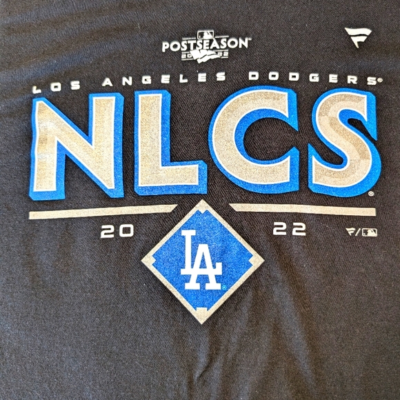 LA DODGERS 2022 POST SEASON WOMENS TSHIRT SIZE XL BLACK - Picture 2 of 4